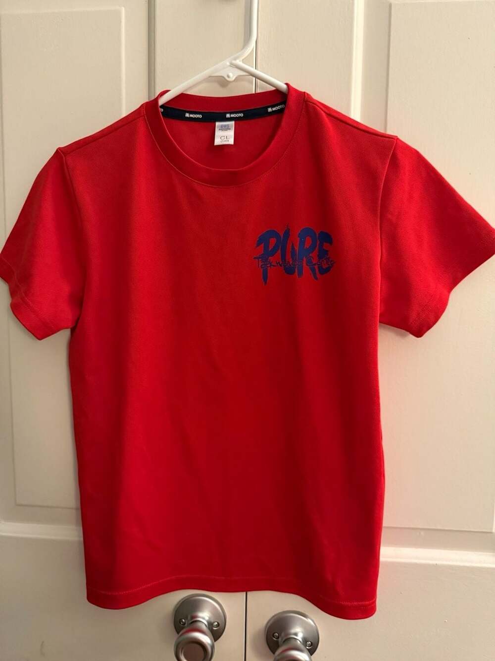 Mooto Teams Pure Taekwondo Center Red T-Shirt Size CL 140